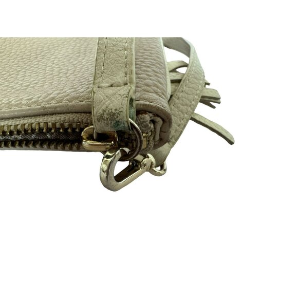 Kate Spade New York Pebbled Leather Chester Street Tinie Wristlet Cement & Cream - Picture 6 of 6